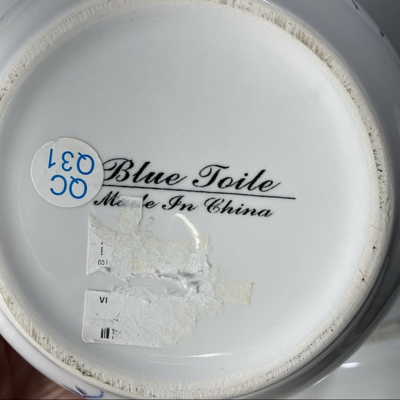 Blue Toile large floral platter & bowl set French Country cottage decor - Picture 7 of 10